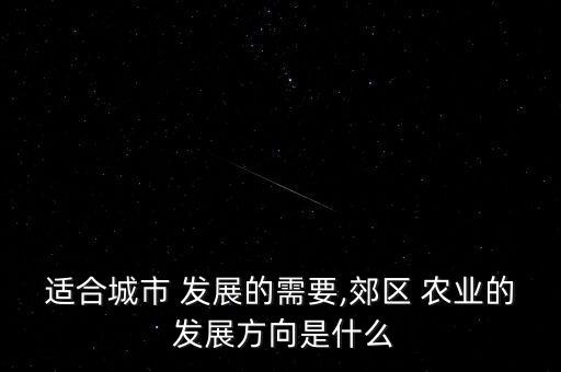 适合城市 发展的需要,郊区 农业的 发展方向是什么