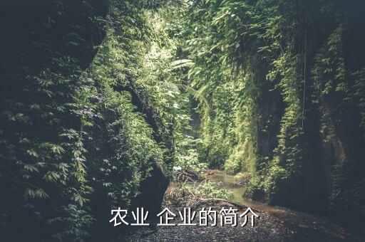  农业 企业的简介