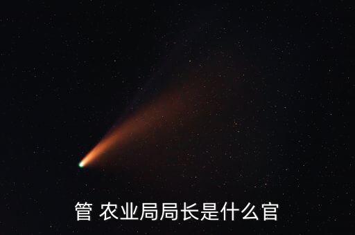 管 农业局局长是什么官