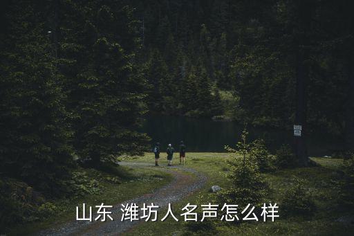 山东 潍坊人名声怎么样