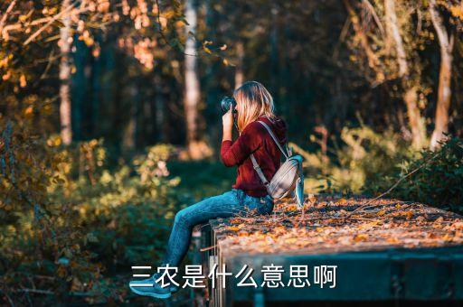  三农是什么意思啊