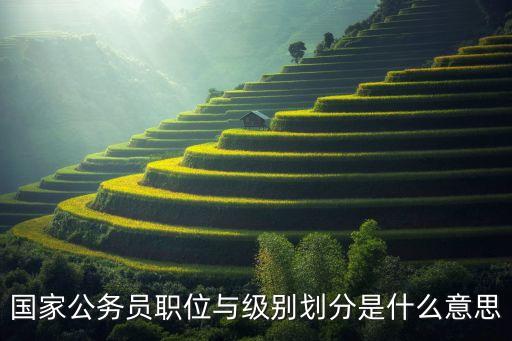 国家公务员职位与级别划分是什么意思