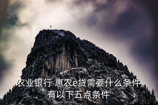 惠农农业贷款怎么贷,农业惠农e贷为啥需要村里情况