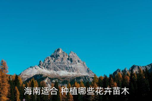 在海南种植什么农业树木,三月份适合种植桂花和部分热带果树