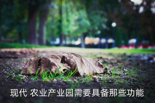 现代农业园区怎么做大,简述现代农业园区的作用与意义