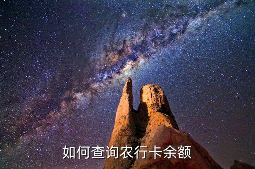 农业银行卡存款怎么查