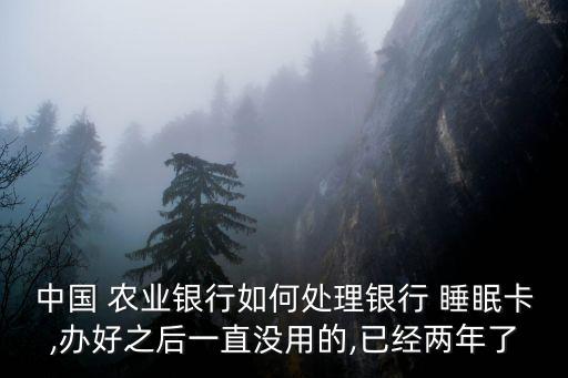 农业银行的睡眠卡怎么注销