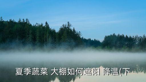 农业大棚降温措施怎么写,大棚夏季降温措施