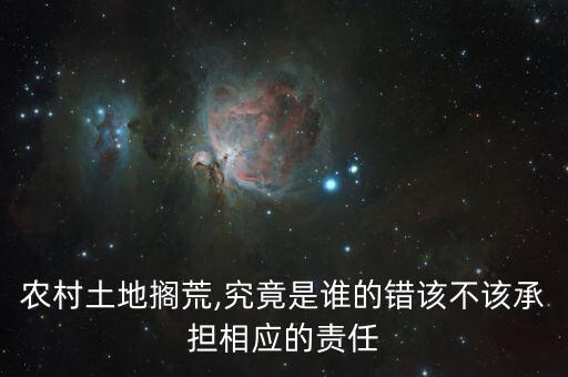 农民撂荒农业部怎么处理
