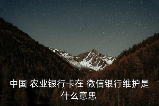 农业银行微信怎么更新