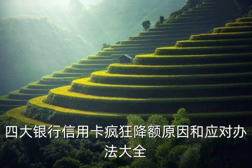 农业银行降额度是什么原因