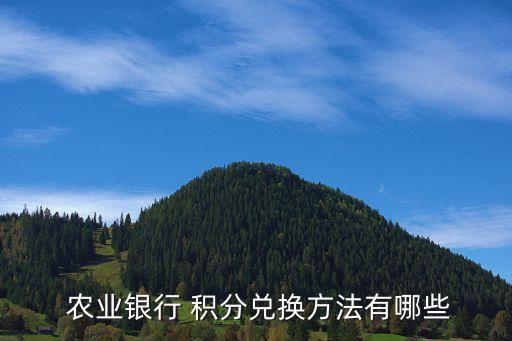 农业银行积分怎么获取