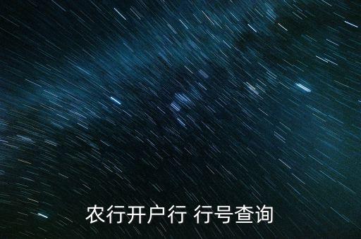 贵州农业银行的行号是什么,农业银行联行号是什么怎么查询
