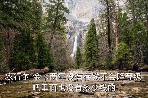 农业银行金卡为什么会降级