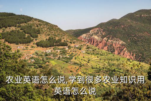 阳台农业英语怎么说,学到很多农业知识用英语怎么说
