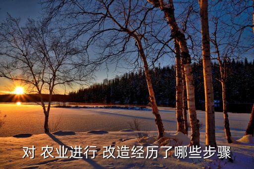 农业改造是实现什么,农业社会改造完成有什么问题存在