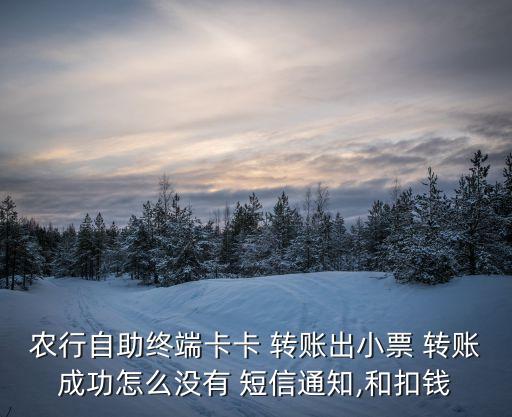 农业银行转账怎么没短信