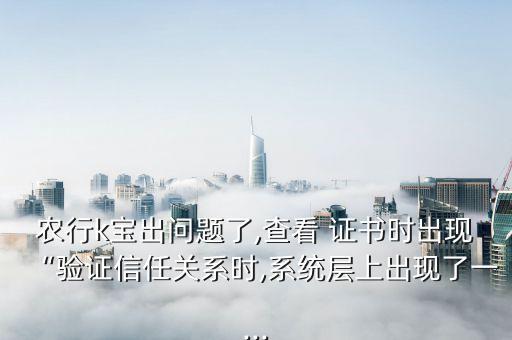 农业银行k宝证书怎么查询,电脑农业银行k宝证书更新