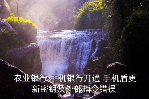 农业怎么开手机盾,农业手机盾限额