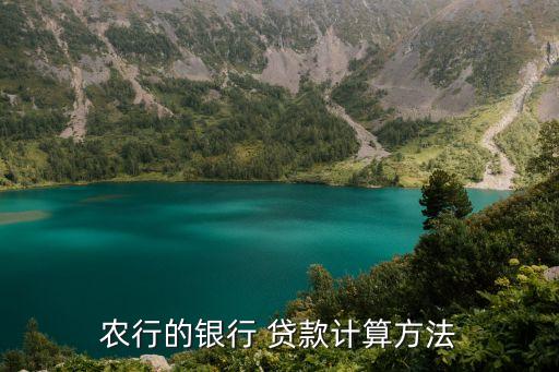 农业银行贷款怎么算利率,装修贷款农业银行利率是多少