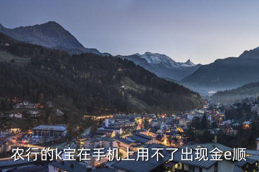 农业金e顺怎么没有显示