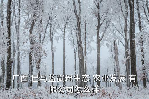 巴马农业有限公司怎么样,广西巴马半亩良田农业发展有限公司