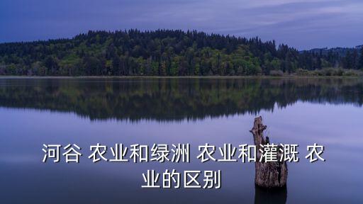 河谷农业主要分布在什么方