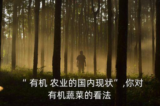 有机农业在中国怎么样,中国有机农业的现状