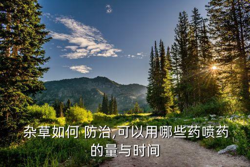 有机农业怎么防治杂草