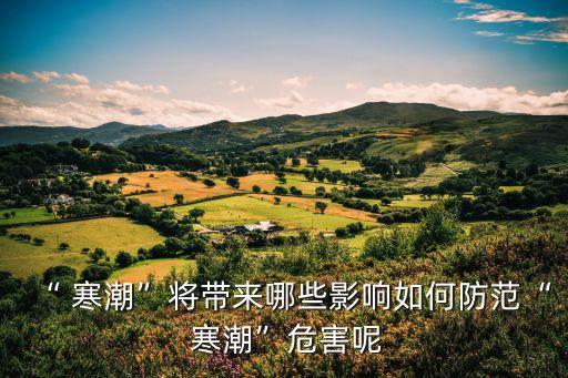 农业怎么应对寒潮,农业应对寒潮的合理措施有哪些