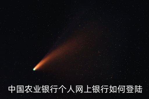 中国农业银行怎么登录操作
