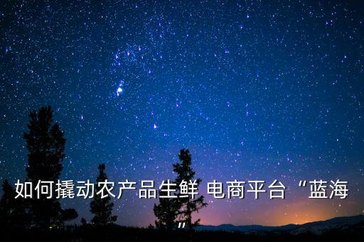 农业电商怎么抓小程序