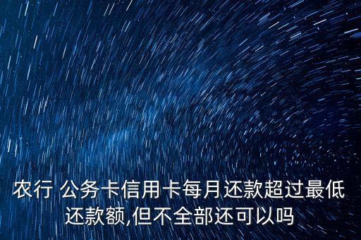 农业银行公务卡怎么还钱