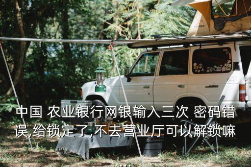 农业输错3次密码怎么办