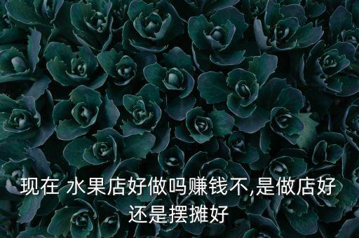 农业水果生意怎么样,行走的水果杯生意怎么样
