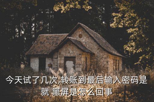 农业银行打款时黑屏怎么办