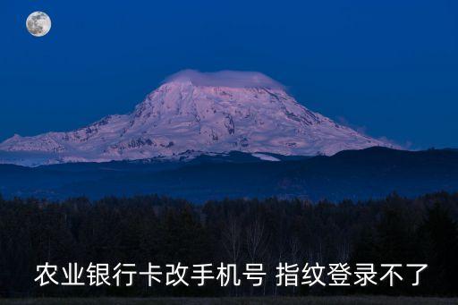 农业银行app指纹怎么重置