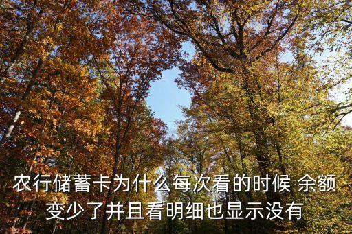 农业银行卡余额怎么少了,存进农业银行200元