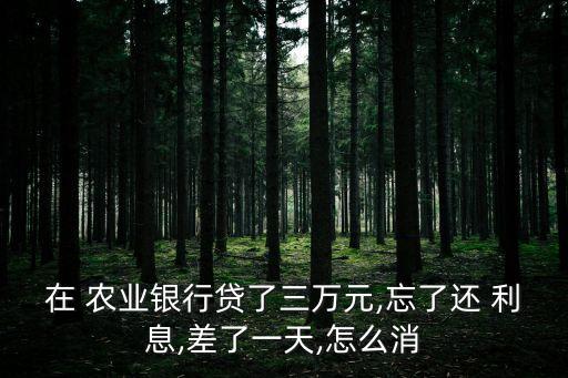 农业银行怎么清利息,20万存农业银行一年利息是多少