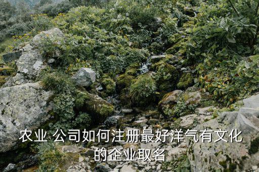 怎么取个农业公司名称,农业有关的公司名称