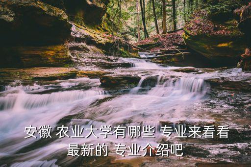 安徽农业大学专业怎么调整