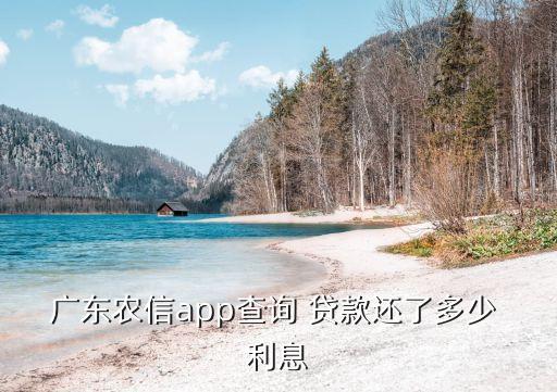 农业贷款怎么查利息多少