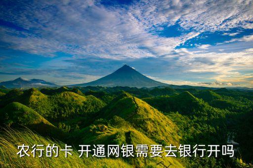 农业银行网上柜台怎么开通