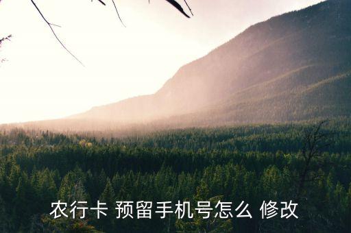 农业银行怎么修改预留,工商银行网上开户申请流程