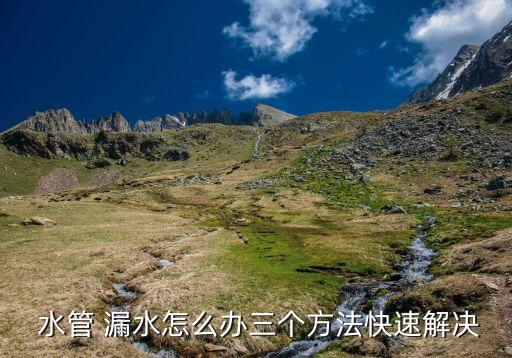 农业水管喷头漏水该怎么办,水管漏水1000吨,该怎么办