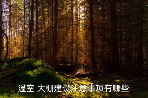 温室 大棚建设注意事项有哪些