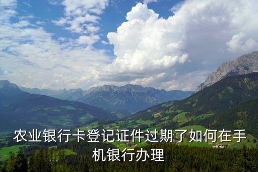  农业银行卡登记证件过期了如何在手机银行办理