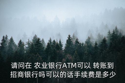 农业转账招商怎么收费标准,农业银行卡转账手续费收费标准