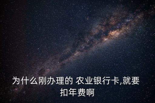 农业银行怎么总是扣年费