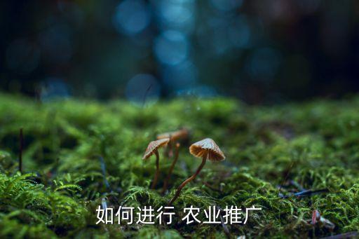 如何进行 农业推广